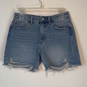 Simple Society Denim Blue Women's Distressed Shorts Size 1/25